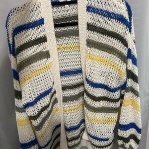 Aerie Multicolor Striped Cardigan